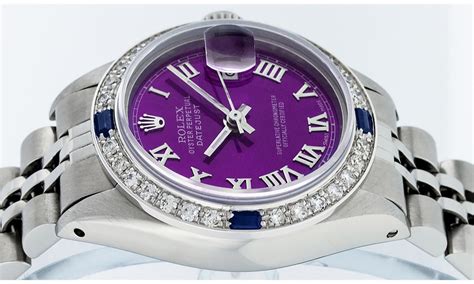 purple rolex women& 39|rolex purple face.